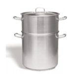 COUSCOUSSIER EN INOX D 45 AVEC COUVERCLE