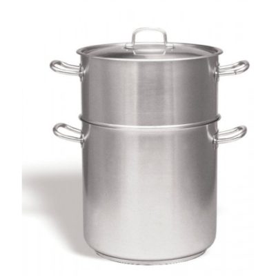 COUSCOUSSIER EN INOX D 45 AVEC COUVERCLE